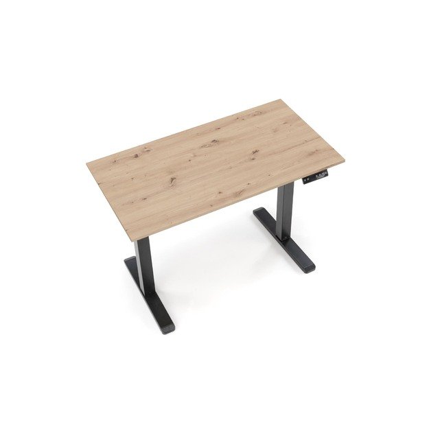 B53 desk with adjustable height, artisan oak / black 4