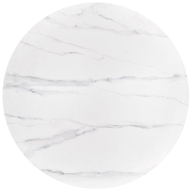 BRUNO round table, white marble / walnut 8
