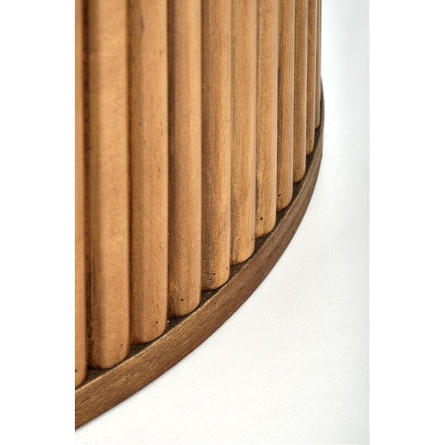 BRUNO round table, white marble / walnut 10