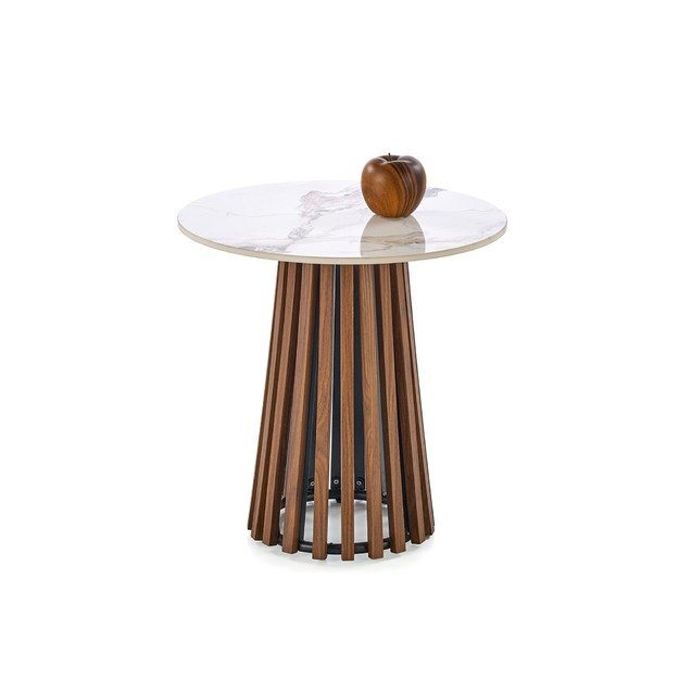 CARINA_S  c.table beige marble / walnut