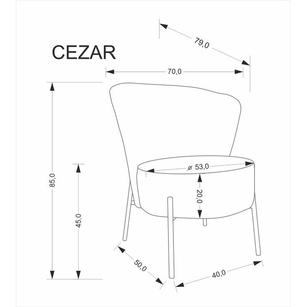 CEZAR l.chair, beige 3