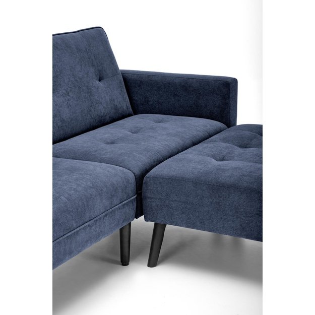 CORNELIUS folding sofa with ottoman, color: blue