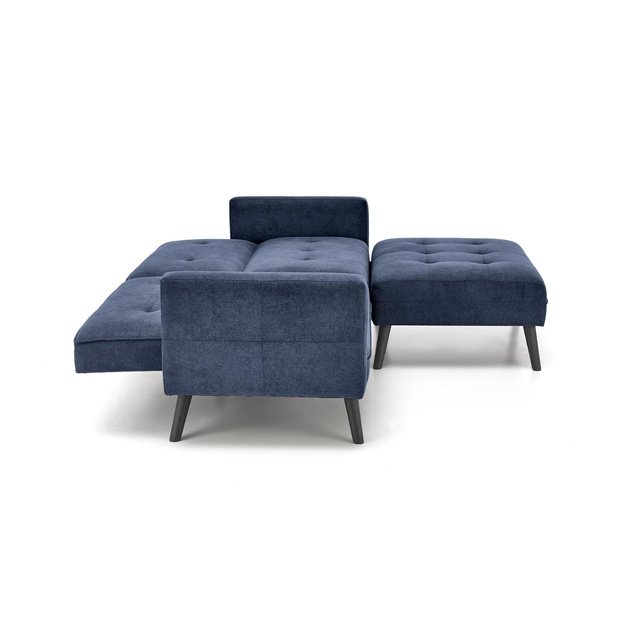 CORNELIUS folding sofa with ottoman, color: blue