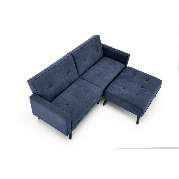 CORNELIUS folding sofa with ottoman, color: blue