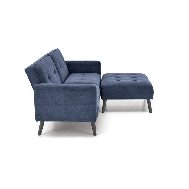 CORNELIUS folding sofa with ottoman, color: blue