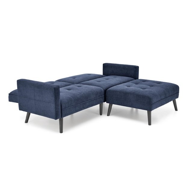 CORNELIUS folding sofa with ottoman, color: blue