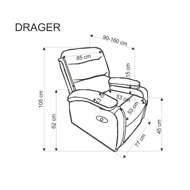 DRAGER leisure chair, d.green