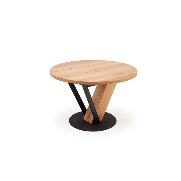 FANIS round extension table, natural / black 7