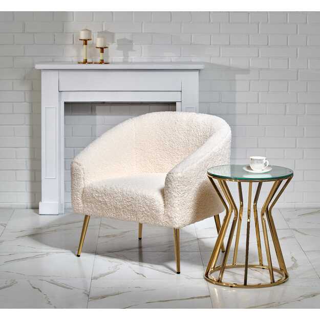 GRIFON leisure armchair cream / gold