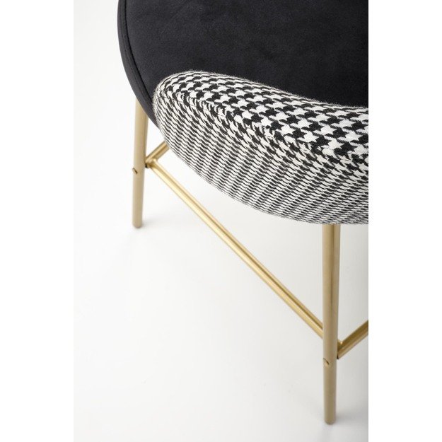 H113 bar stool, black / white 2