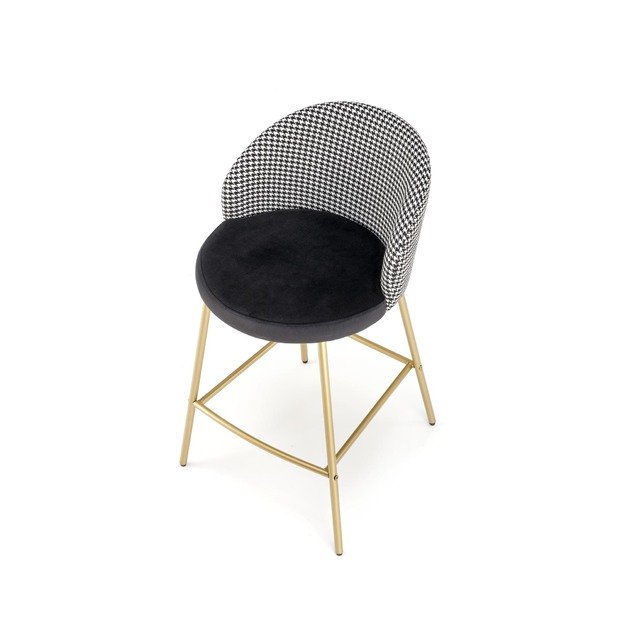 H113 bar stool, black / white 15