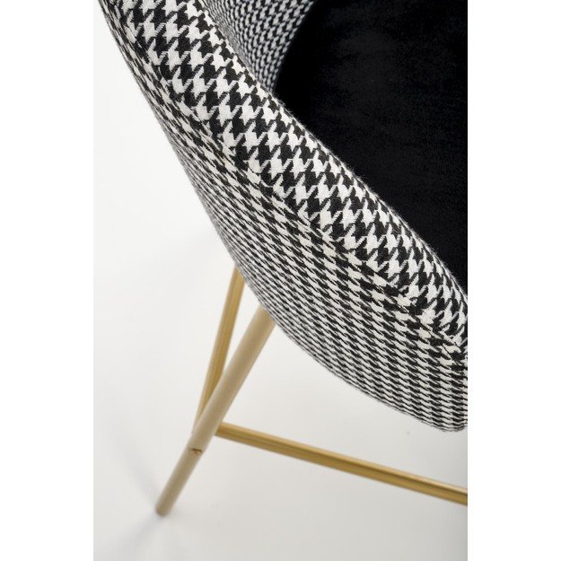 H113 bar stool, black / white 4