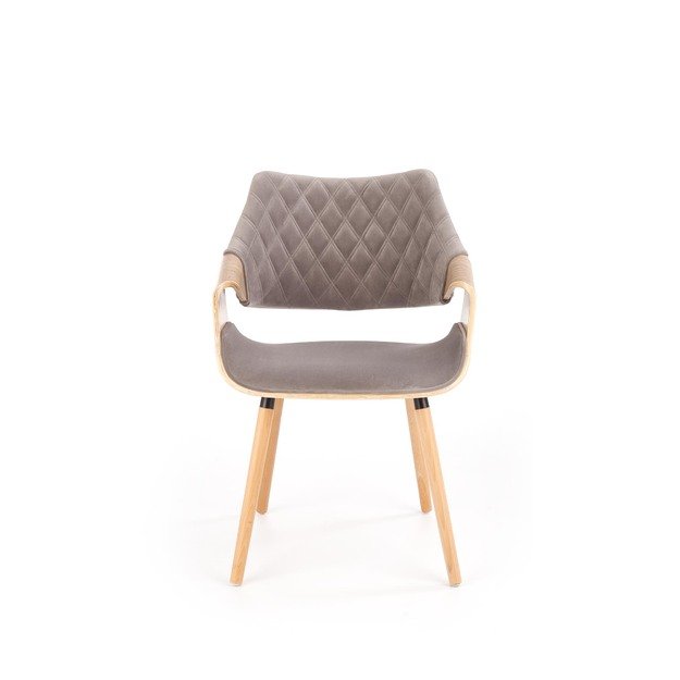 K396 chair, color: light oak / grey 6