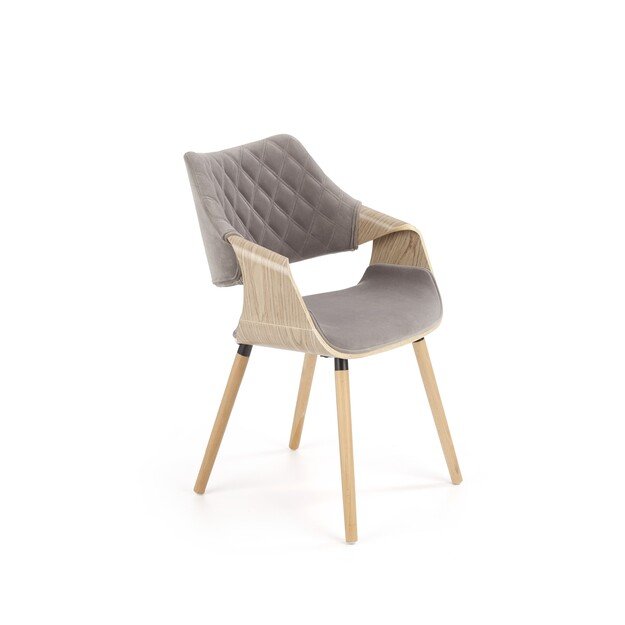 K396 chair, color: light oak / grey
