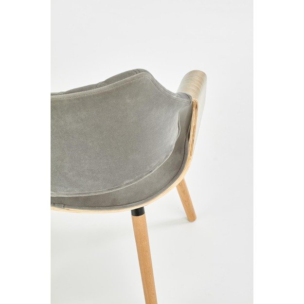 K396 chair, color: light oak / grey 20