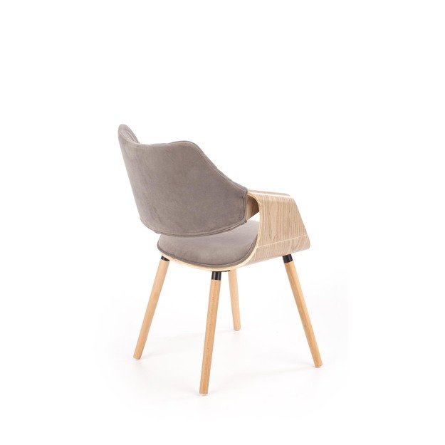 K396 chair, color: light oak / grey 16