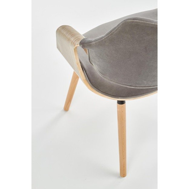K396 chair, color: light oak / grey 8