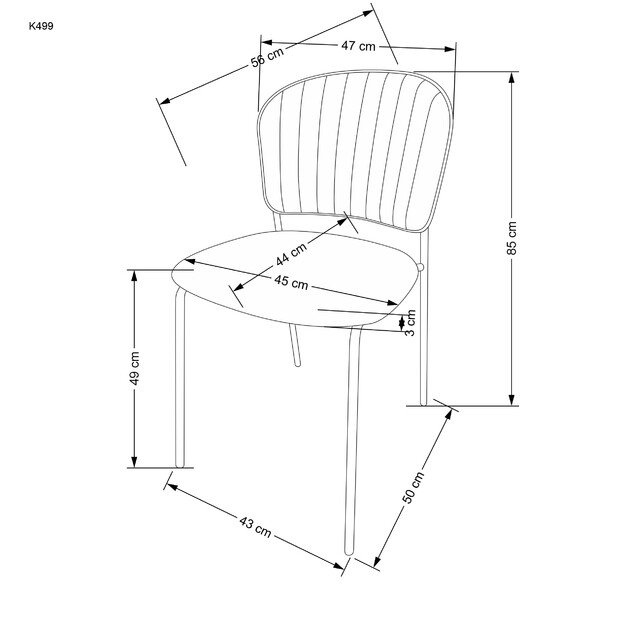 K499 chair, beige 12