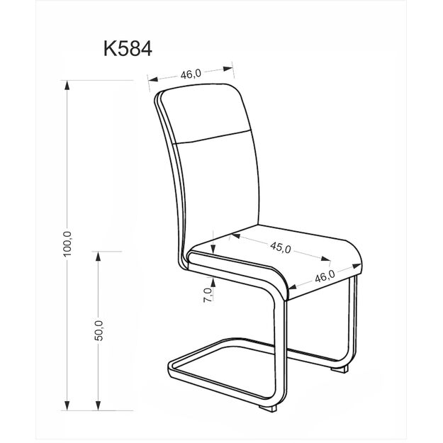 K584 chair, beige / grey / cashmere 10