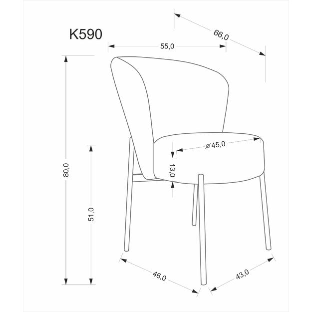 K590 chair, olive 7