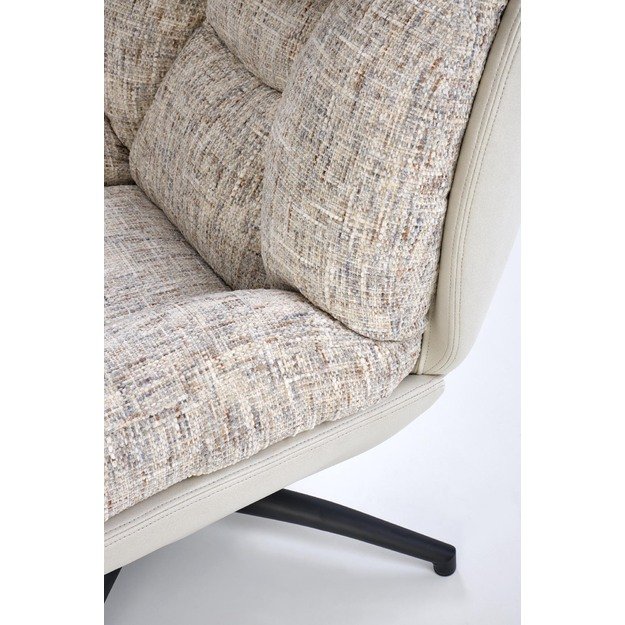 KRONOS armchair with ottoman, beige / multicolored 11