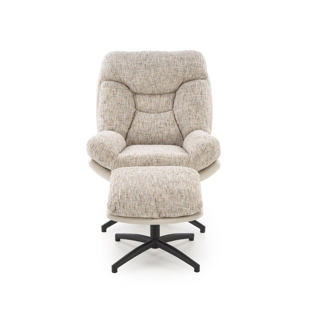 KRONOS armchair with ottoman, beige / multicolored 1