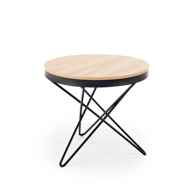LEILA c.table, natural / black 2