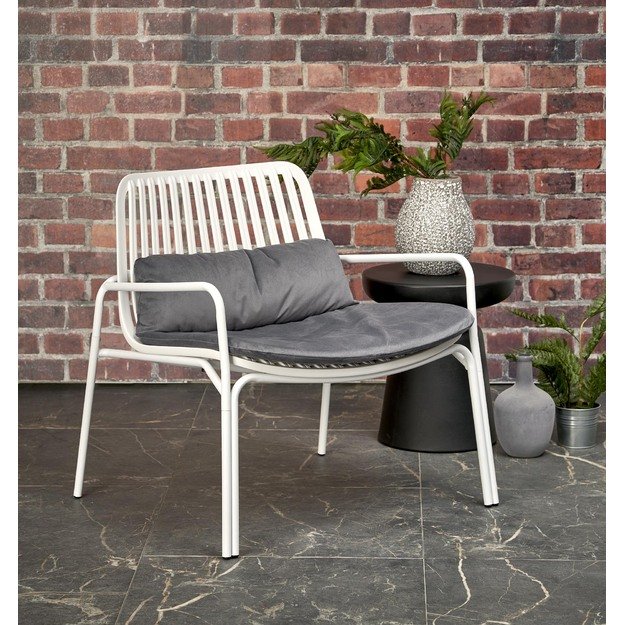 MELBY leisure chair, white / grey