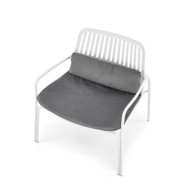 MELBY leisure chair, white / grey 12