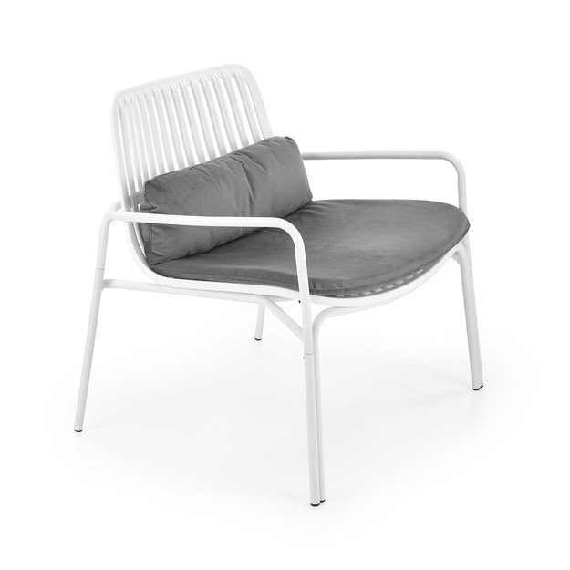 MELBY leisure chair, white / grey 16