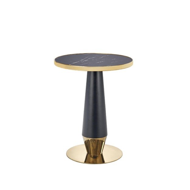 MOLINA round table, black marble / black / gold 5