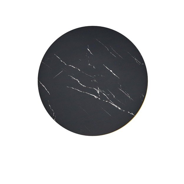 MOLINA round table, black marble / black / gold 7