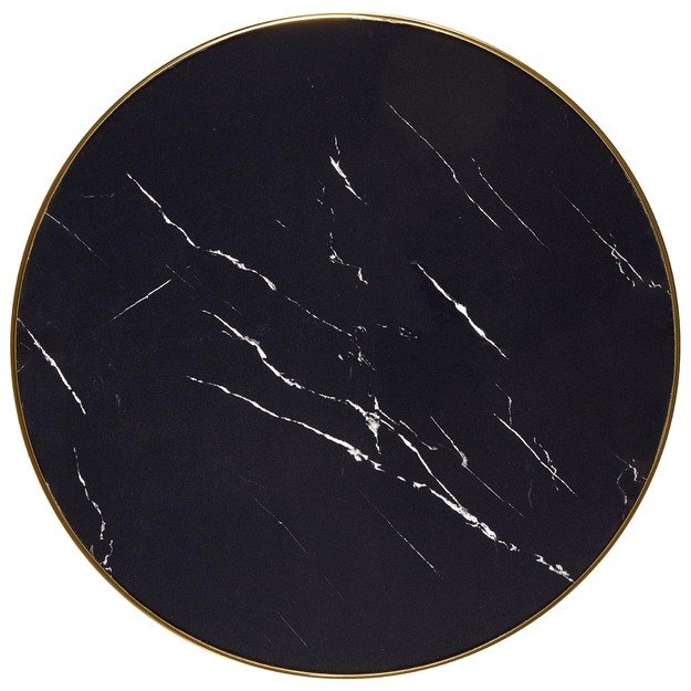 MOLINA round table, black marble / black / gold 6