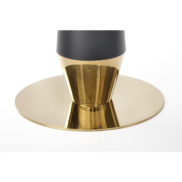 MOLINA round table, black marble / black / gold 8