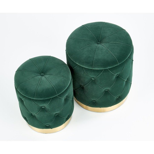 POLLY set of two stools, color: dark green 14
