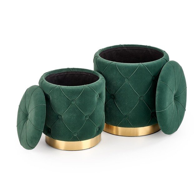 POLLY set of two stools, color: dark green 13