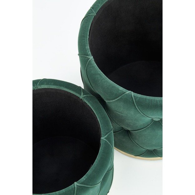 POLLY set of two stools, color: dark green 2