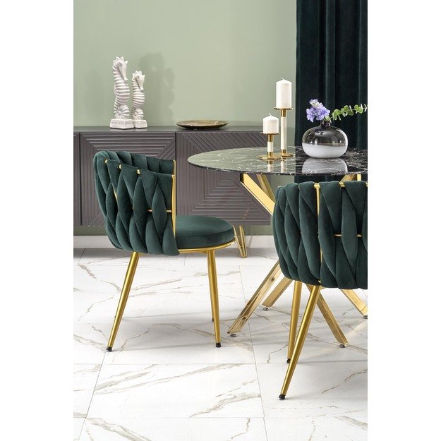 RAYMOND 2 table, black marble / gold 12