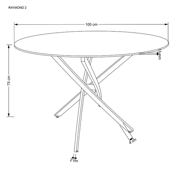 RAYMOND 2 table, black marble / gold 3