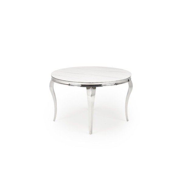 REGINALD table, color: top - white marble, legs - silver 11