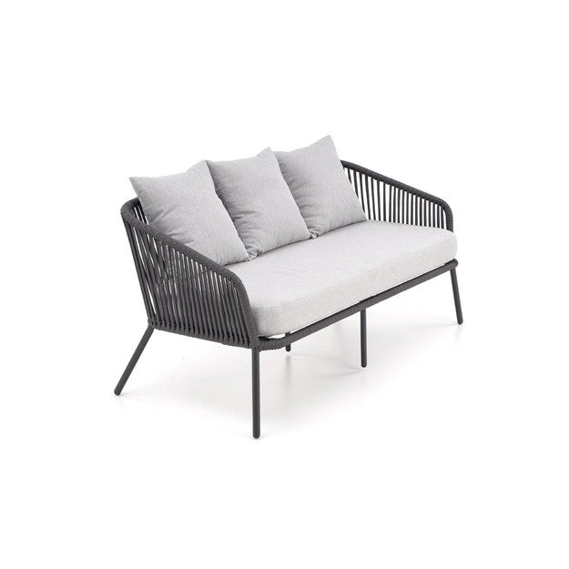 ROCCA garden set (sofa + 2 chairs + coffee table), dark grey / light grey 26