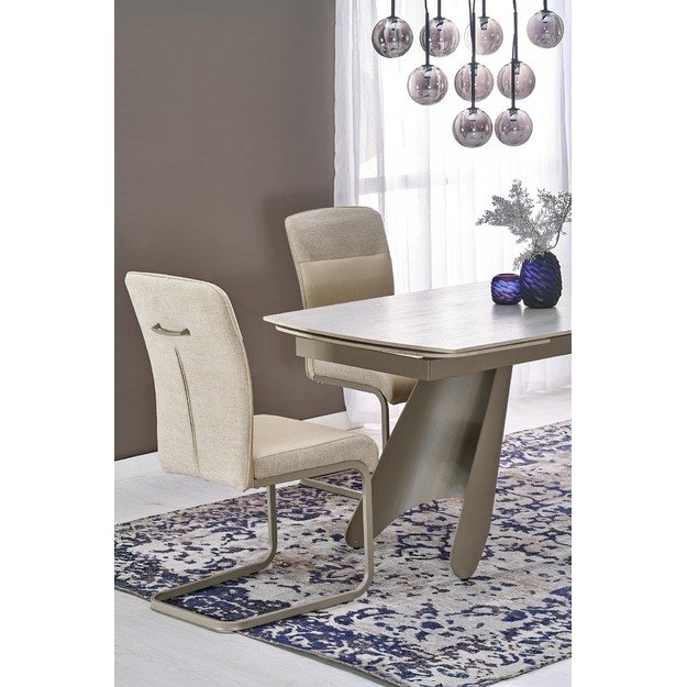 SALIX extension table, travertine / cashmere 15