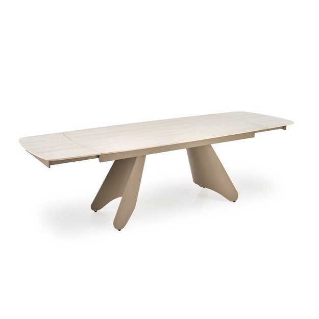 SALIX extension table, travertine / cashmere 4