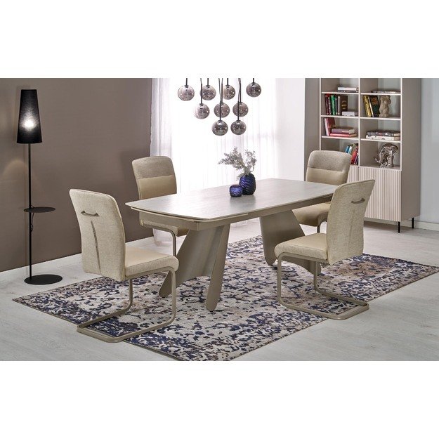 SALIX extension table, travertine / cashmere 13