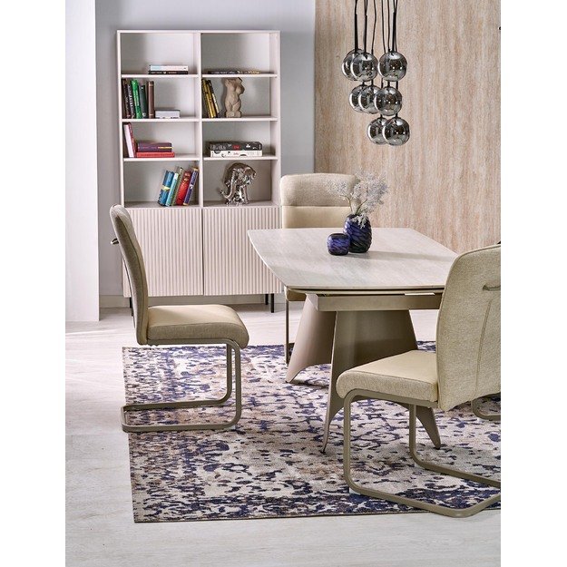 SALIX extension table, travertine / cashmere 14