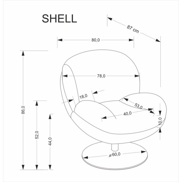 SHELL l.chair, cream 3