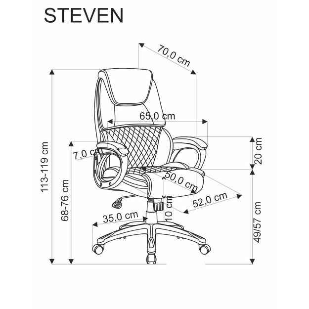 STEVEN office chair, black / grey 11