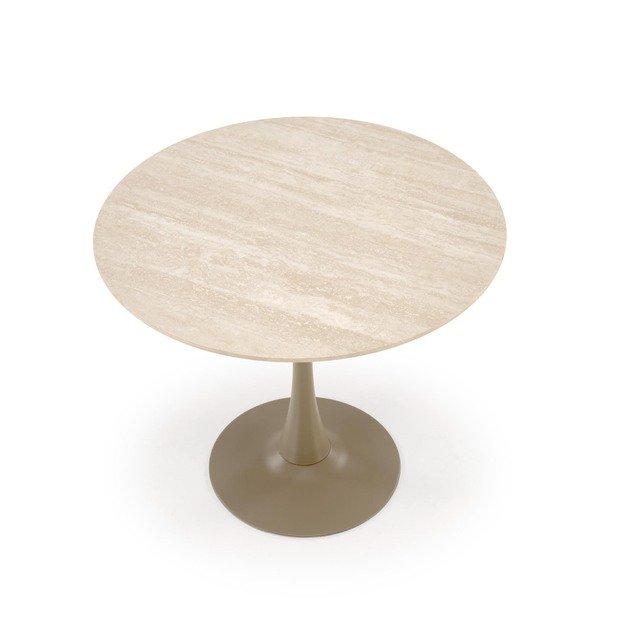 TOLIO round table, travertine / cashmere 2