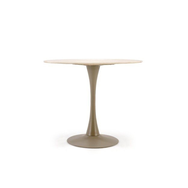 TOLIO round table, travertine / cashmere 1