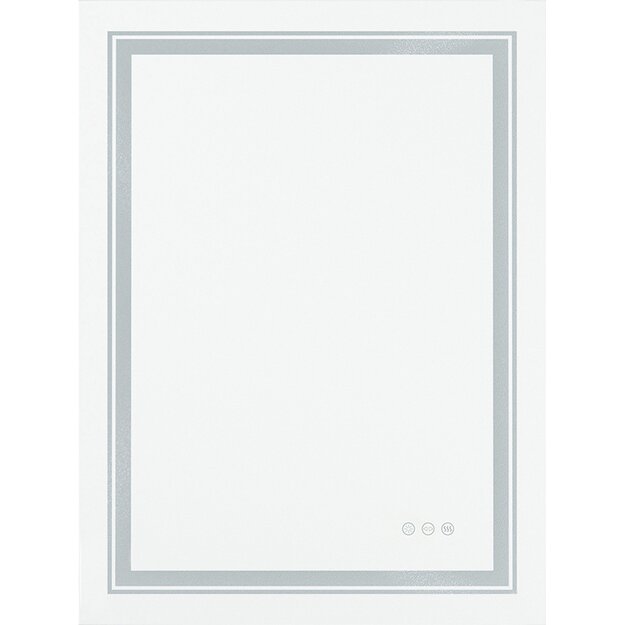 VERO bathroom wall mirror, silver